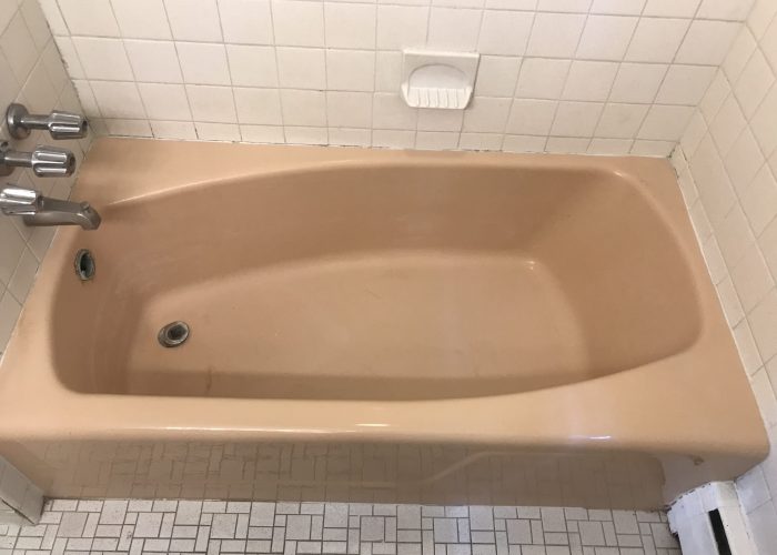 Pink bathtub