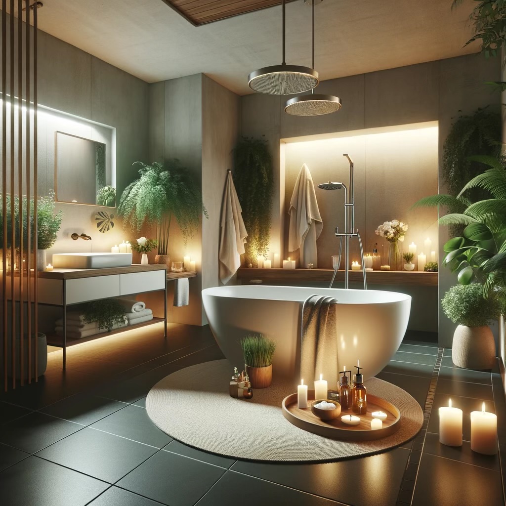 Spa features for bathroom renovation