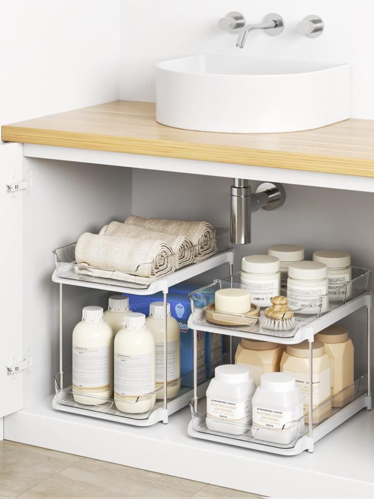 bathroom under the sink organizer